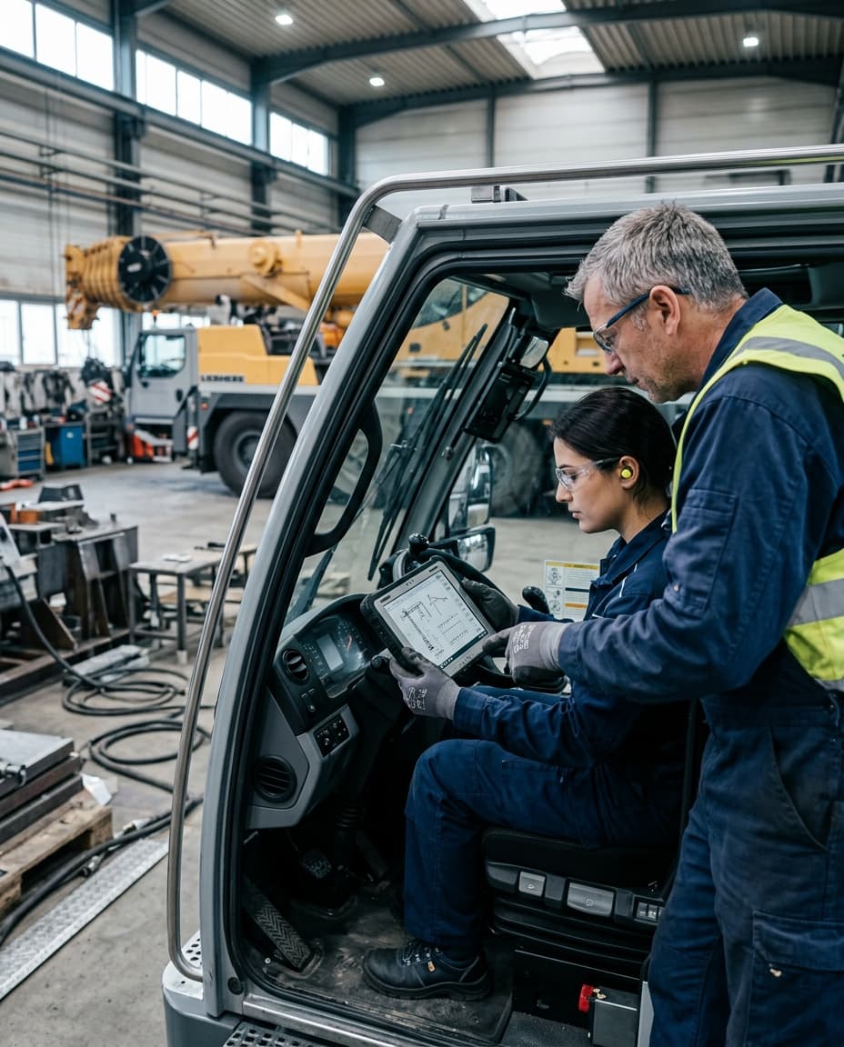 Kranführerschein-Schulung in der Werkstatt